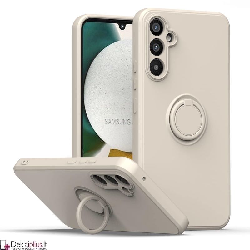Švelnaus silikono dėklas su žiedu - šviesiai pilkas (Samsung S24 Plus) Švelnaus silikono dėklas su žiedu - šviesiai pilkas (Samsung S24 Plus)